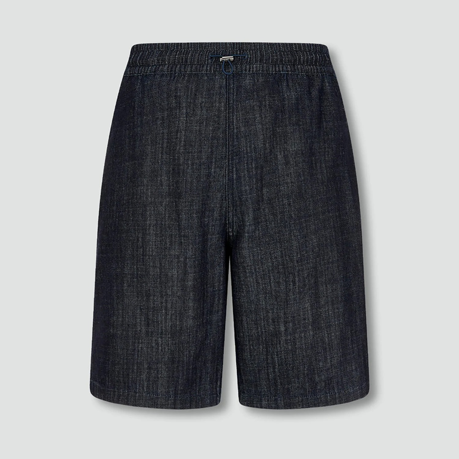 JAJU Washed Denim Half Pants – Navy