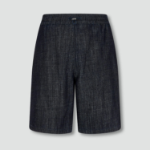 JAJU Washed Denim Half Pants – Navy