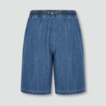 JAJU Washed Denim Half Pants – Blue