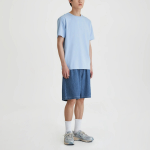 JAJU Washed Denim Half Pants – Blue