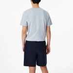 JAJU Linen Blended Banding Half Pants – Navy