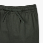 JAJU Linen Blended Banding Half Pants – Khaki