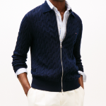 TOMMY HILFIGER Classic Cable Polo Zip-Up