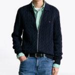 TOMMY HILFIGER Classic Cable Polo Zip-Up