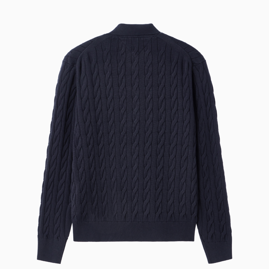 TOMMY HILFIGER Classic Cable Polo Zip-Up