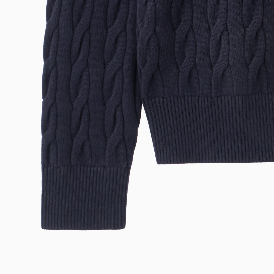 TOMMY HILFIGER Classic Cable Polo Zip-Up