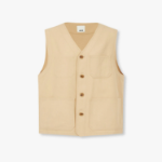 JAJU Uni Button Vest – Beige