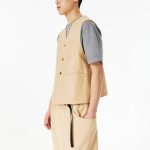 JAJU Uni Button Vest – Beige