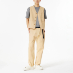 JAJU Uni Button Vest – Beige