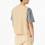 JAJU Uni Button Vest – Beige