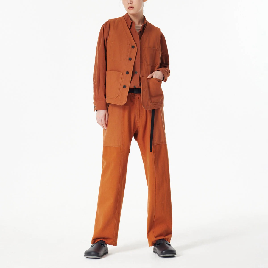 JAJU Uni Button Vest – Orange