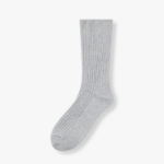 JAJU Cotton Thick Rib Socks – Melange Grey