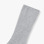JAJU Cotton Thick Rib Socks – Melange Grey