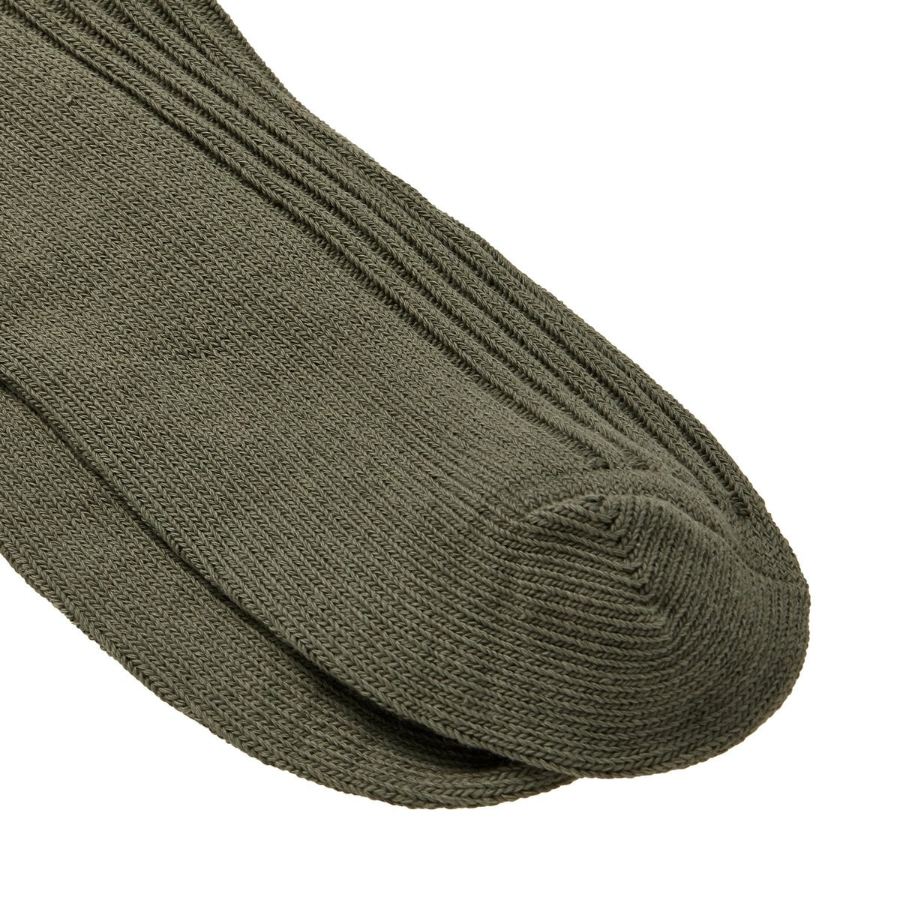 JAJU Cotton Thick Rib Socks – Khaki