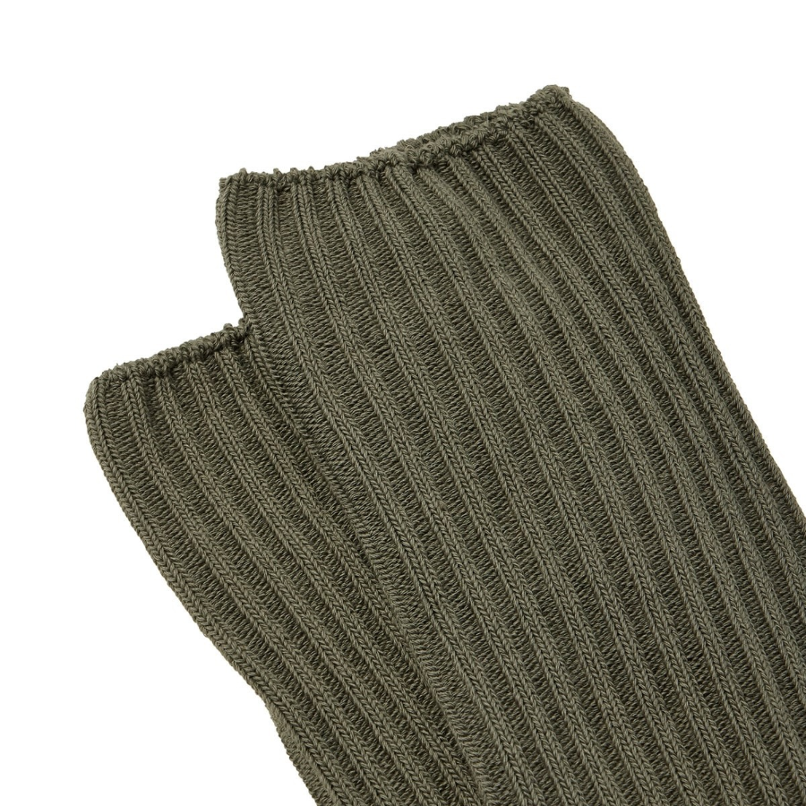 JAJU Cotton Thick Rib Socks – Khaki