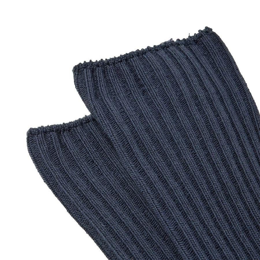 JAJU Cotton Thick Rib Socks – Blue