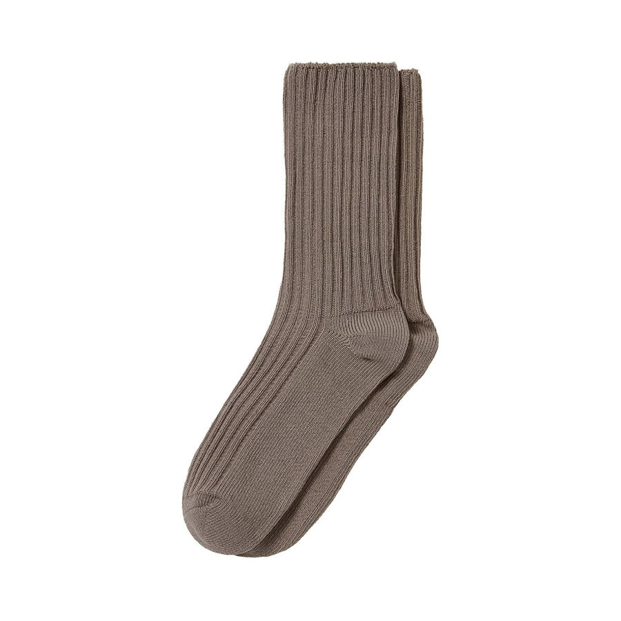JAJU Cotton Thick Rib Socks – Grey