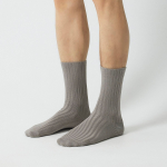 JAJU Cotton Thick Rib Socks – Grey