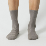 JAJU Cotton Thick Rib Socks – Grey