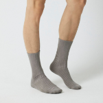 JAJU Cotton Thick Rib Socks – Grey