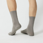 JAJU Cotton Thick Rib Socks – Grey