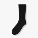 JAJU Cotton Thick Rib Socks – Black