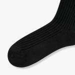 JAJU Cotton Thick Rib Socks – Black