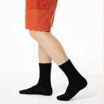 JAJU Cotton Thick Rib Socks – Black