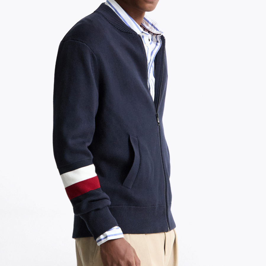 TOMMY HILFIGER Baseball Zip-Up Cardigan