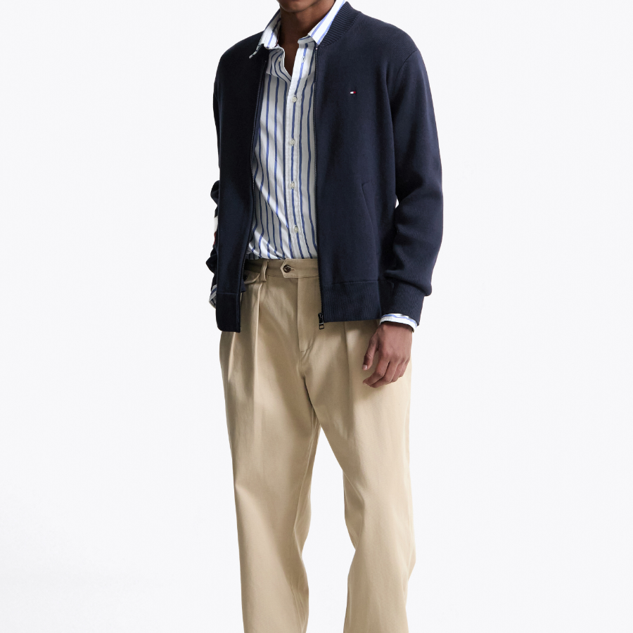 TOMMY HILFIGER Baseball Zip-Up Cardigan