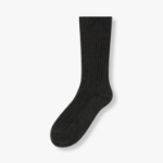 JAJU Cotton Thick Rib Socks – Charcoal