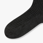 JAJU Cotton Thick Rib Socks – Charcoal