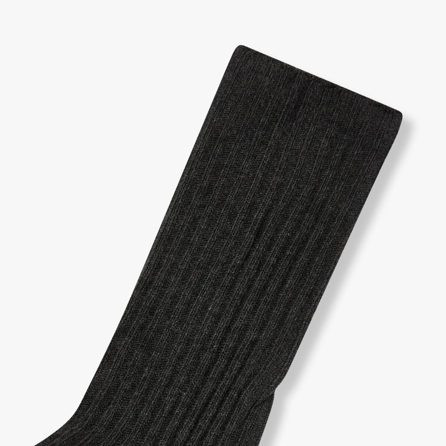 JAJU Cotton Thick Rib Socks – Charcoal
