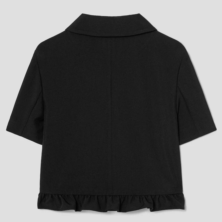 8 seconds Frill Detail Jacket — Black