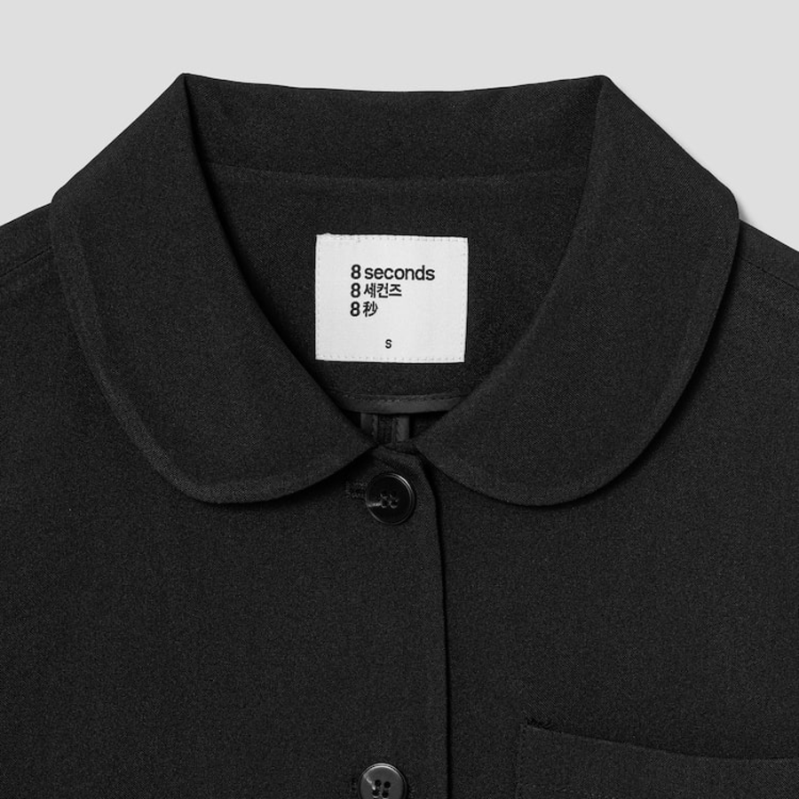8 seconds Frill Detail Jacket — Black