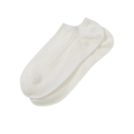 JAJU Cotton Wide Rib Sneaker Socks – White