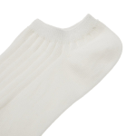 JAJU Cotton Wide Rib Sneaker Socks – White