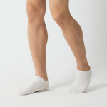 JAJU Cotton Wide Rib Sneaker Socks – White
