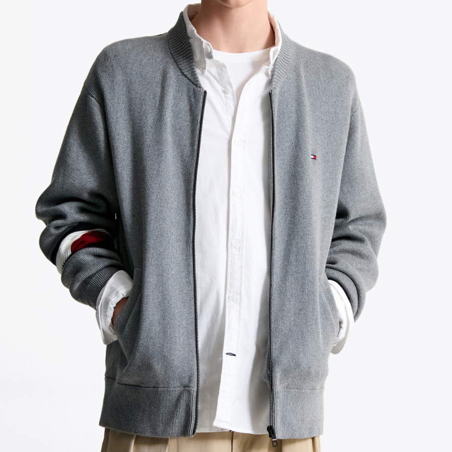 TOMMY HILFIGER Baseball Zip-Up Cardigan
