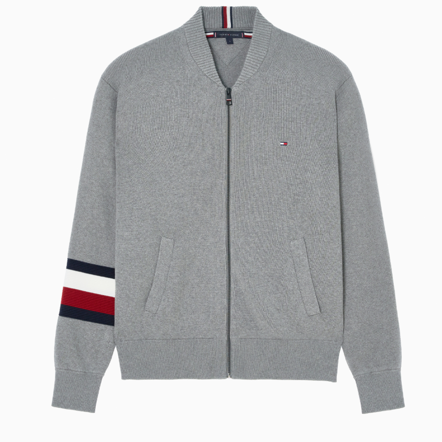 TOMMY HILFIGER Baseball Zip-Up Cardigan