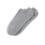 JAJU Cotton Wide Rib Sneaker Socks – Melange Grey