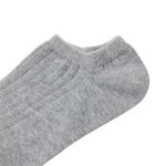 JAJU Cotton Wide Rib Sneaker Socks – Melange Grey