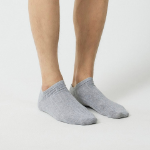 JAJU Cotton Wide Rib Sneaker Socks – Melange Grey