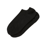 JAJU Cotton Wide Rib Sneaker Socks – Black