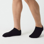 JAJU Cotton Wide Rib Sneaker Socks – Black