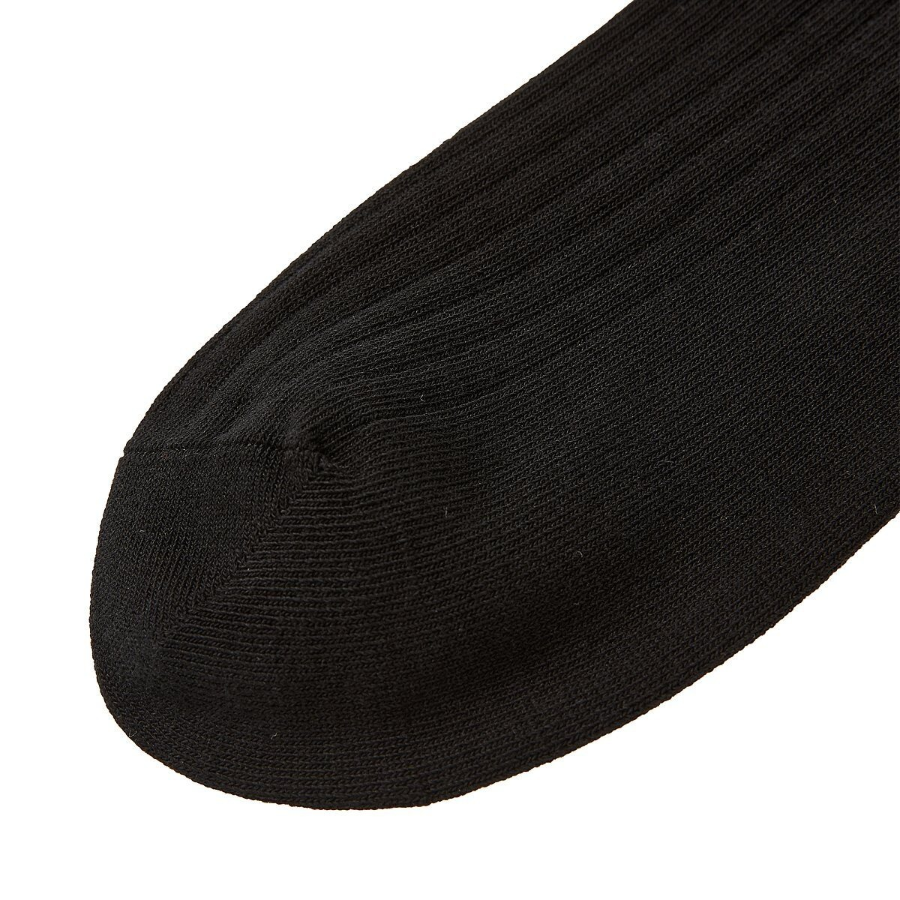 JAJU Cotton Wide Rib Sneaker Socks – Black