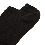 JAJU Cotton Wide Rib Sneaker Socks – Black
