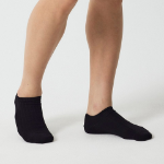 JAJU Cotton Wide Rib Sneaker Socks – Black