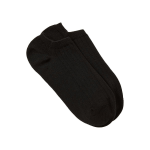 JAJU Cotton Wide Rib Sneaker Socks – Black
