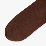 JAJU Cotton Rib Socks – Brown